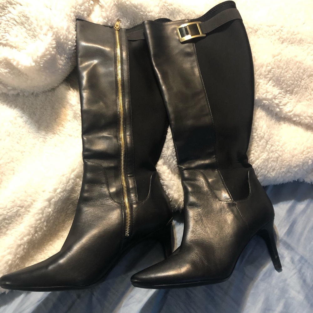 Tall leather boots